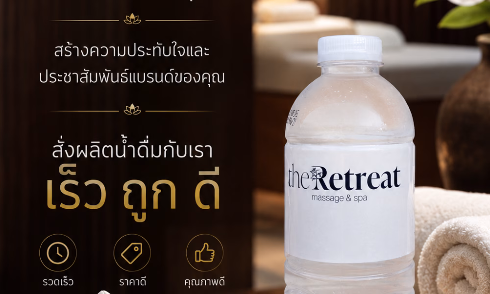 น้ำดื่มร้านสปา น้ำดื่มร้านนวด